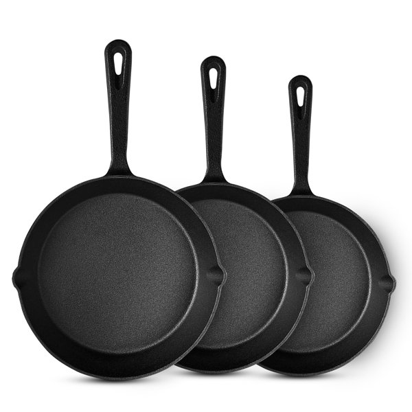 Belfry Kitchen Teresa Cast Iron Skillet NonStick Omelette Frypan & Reviews Wayfair.co.uk